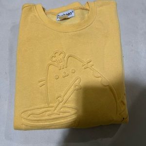 Pusheen the cat baking embossed graphic crew sweatshirt SIZE small pullover